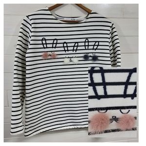 Striped bunny sweater